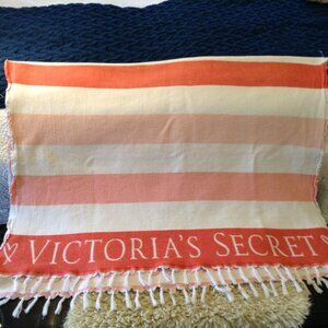 Victoria's Secrets Striped Beach Towel 100% Cotton Beachcore Summertime Vibes